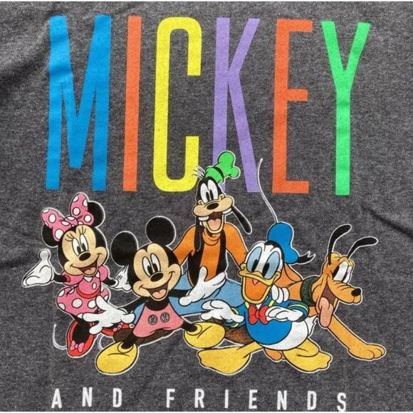 Disney Mickey Mouse & Friends Team Up Boys' Short Sleeve Graphic T-Shirt Gray M - Picture 3 of 6